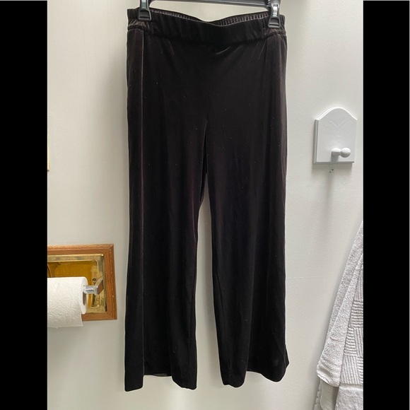 velvet flowy pants
